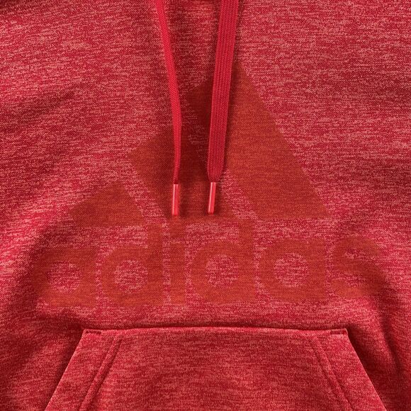 Adidas Hoodie Sweatshirt Womens Medium 12 14 Red Pullover Hooded Athletic EUC - Picture 3 of 12